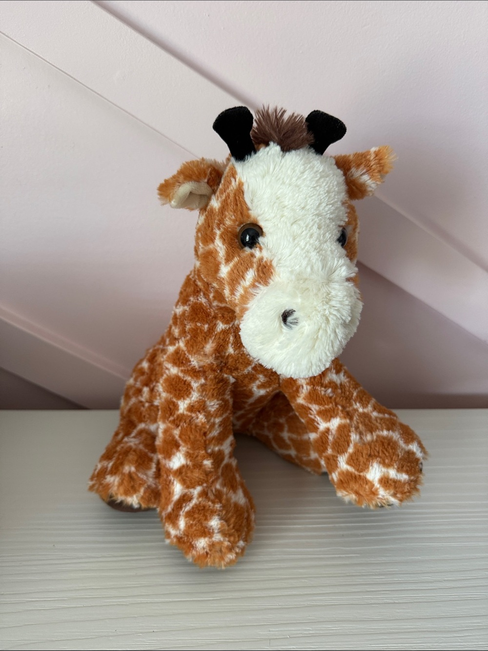 Aurora Medium Giraffe Cuddly Stuffed Animal Brown 12"
